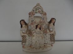 Victorian Staffordshire flat back