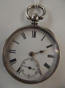 Silver cased pocket watch