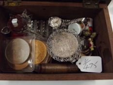 Inlaid box and contents