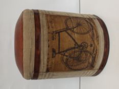 Drum bike stool