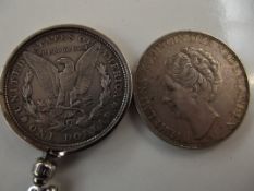 1921 Silver Morgan dollar together with a 1938 sil