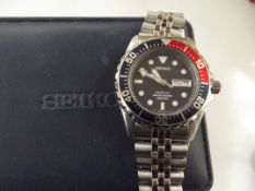 Seiko kinetic gents wristwatch with box
