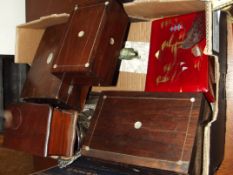 Various items to include 3 Victorian rosewood boxe