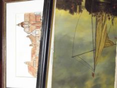 Various paintings, watercolours and prints