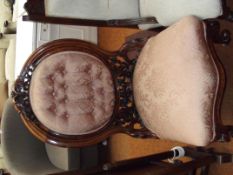 Victorian walnut spoon back chair, very good quali