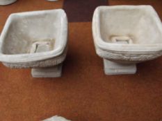 Stoneware garden - pair of planters