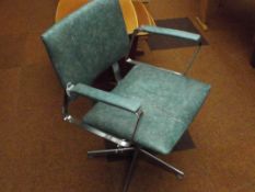 Chrome and vinyl desk chair