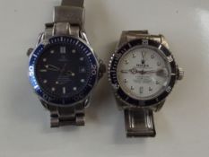 Omega seamaster 007 & Rolex submariner wristwatch