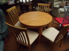 Half moon folding breakfast table with 4 chairs