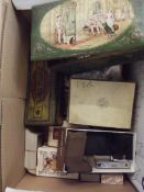 4 glass light shades, field glasses and other cera