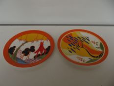 Two Wedgwood Clarice Cliff design plates