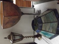Tiffany style lamp and two others