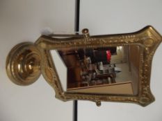 Brass dressing table swivel mirror