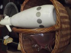 Various items to include a soda syphon and vintage