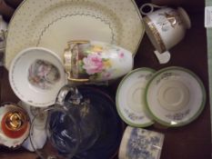 Various tins, cigarette lighter and playing cards