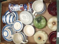 Sylvac lidded vase together cornish ware