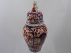 A Ginger Jar and Cover, with guardian lion finial.