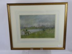 Lionel Edwards Coloured Print Depicting 