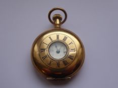 A Gentleman's 14 ct Yellow Gold Self Winding Half Hunter Pocket Watch,