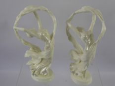 A Pair of Royal Worcester Dancing Figurines, marked 