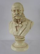Three Composer Busts, including Offenbach, Liszt, Zoltan Kodaly, approx 15 cms
