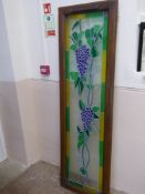 A Stained Style Glass Rectangular Window, approx 174 x 54 cms.