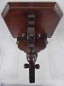 Two Wall Mounts, one walnut approx 20 x 32 cms and the mahogany 22 x 26 cms