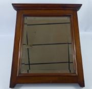 An Oak Arts & Crafts Style Bevel Glass Mirror, approx 52 x 12 cms