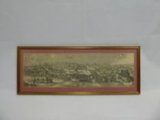 Two Antique Style Prints depicting, Praga, with latin attribute 