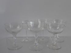 A Quantity of Antique Champagne Glasses, of various sizes and designs. (13)