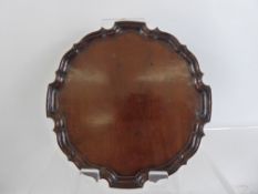 A Scallop Edge Victorian Mahogany Card Tray, approx 26 cms dia.
