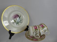 A Part Royal Worcester 'Royal Garden' Coffee Set, comprising six cups, six saucers, six cake
