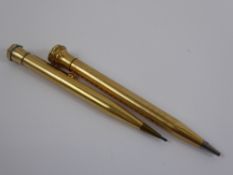 A Rolled Gold Vintage 'Yard o Led' Propelling Pencil, together with an Eversharp. (2)