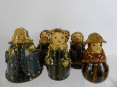 Miscellaneous Ceramics, including two Peter Bolton earthenware bowls depicting trees,signed 