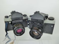 Kiev TTL 80/2.8 Biometer (iris open), Kiev 60 TTL Camera