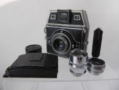 Bertram Camera Outfit 105/4.5 (slight haze), 180/5.5 (fungus evident), 65/6.8 (light haze - not