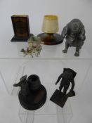 Miscellaneous Tobacconist Match Strikes, including Doulton style, one pewter, two metal.