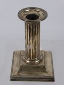 A Pair of Silver Candlesticks, Sheffield hallmark, dated 1894/5 of Corinthian column design on