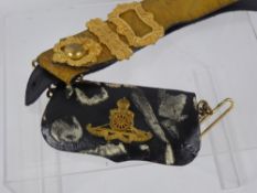 An Edwardian Royal Artillery Cross Belt & Pouch. (af)