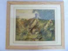 Arthur E. Davies RBA, RCA, 1893-1988, a pencil and wash drawing entitled 'The Trout Inn', Godstow,