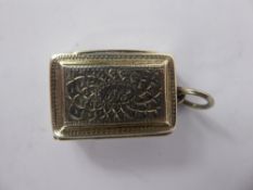 A Georgian Silver Vinaigrette, Birmingham hallmark, dated 1829, approx John Bettridge, approx 8