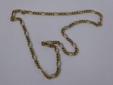 A Lady's 9ct Yellow Gold Fancy Chain Necklace, approx 42