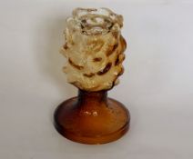 Finnish Kaj Blomquist, Kumela Art Glass Candlestick, approx 17 cms
