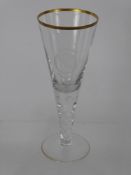 A 19th Century Glass Goblet, engraved in stylised script 