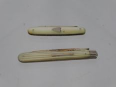 Two Silver Mother of Pearl Handled Fruit Knives, one Victorian Sheffield hallmark dd 1892, mm JYC,