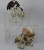 A 19th Century Vienna Porcelain Figurine of a King Charles Spaniel, bears factory mark and nr 844,