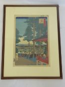 Ando Hiroshige (Japanese,1797-1858) Antique woodblock print from the 100 Views of Edo Series