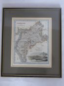 Three Miscellaneous Coloured Maps, including Cornwall, Devonshire by J. Heller circa 1786 and