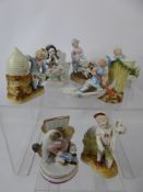 Victorian Porcelain Tobacconist Match Strikes, approx seven in total.