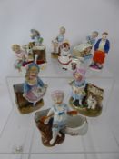 Victorian Porcelain Tobacconist Match Strikes, approx nine in total.